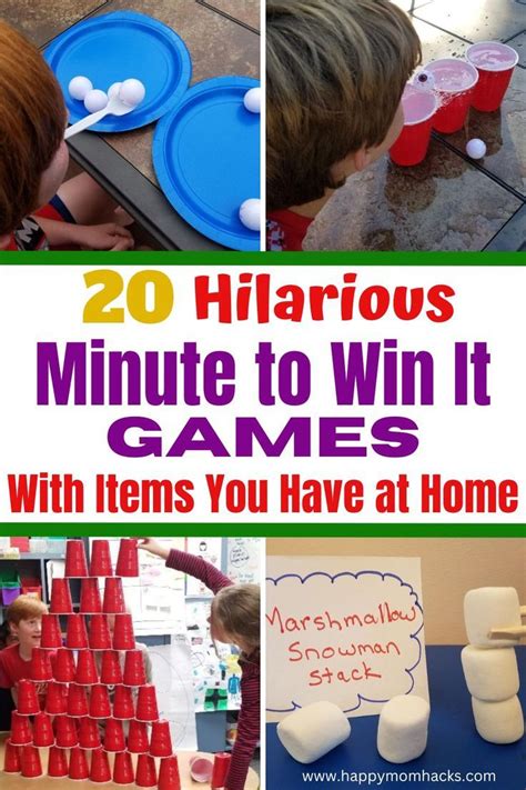 minute to win it games for kids|Minute to Win It Games 101 .